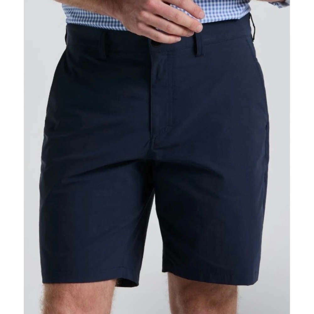 A11 Perry Ellis Motion Mens Navy Blue Performance Stretch Tech Golf Shorts Sz 38